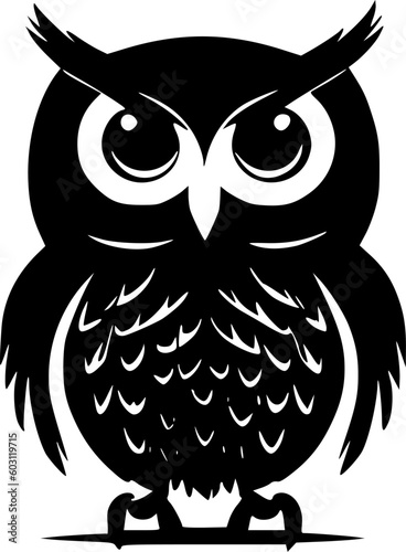 Owl - Minimalist and Flat Logo - Vector illustration photo