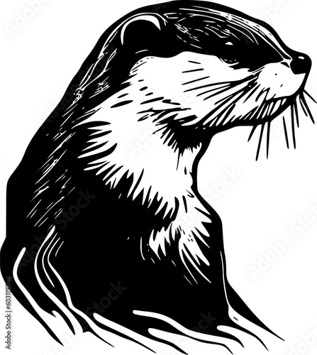 Otter - High Quality Vector Logo - Vector illustration ideal for T-shirt graphic