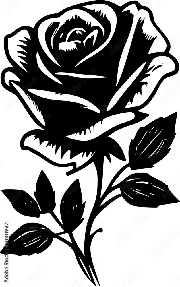 Rose - High Quality Vector Logo - Vector illustration ideal for T-shirt graphic Rose - High Quality Vector Logo - Vector illustration ideal for T-shirt graphic