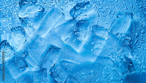Ice texture with water drops, Ice background, Winter texture background, Generative AI