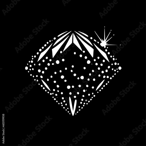 Rhinestone | Black and White Vector illustration