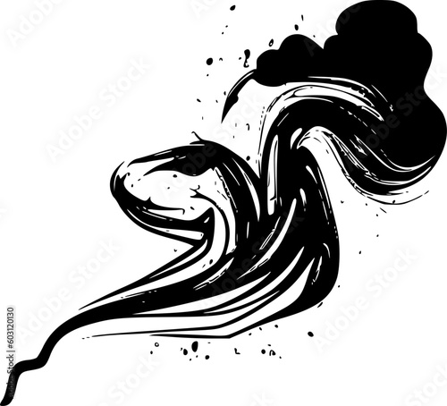 Smoke | Black and White Vector illustration