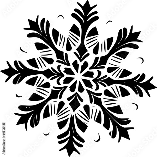 Snowflake | Black and White Vector illustration