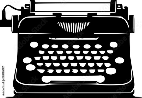 Typewriter - High Quality Vector Logo - Vector illustration ideal for T-shirt graphic