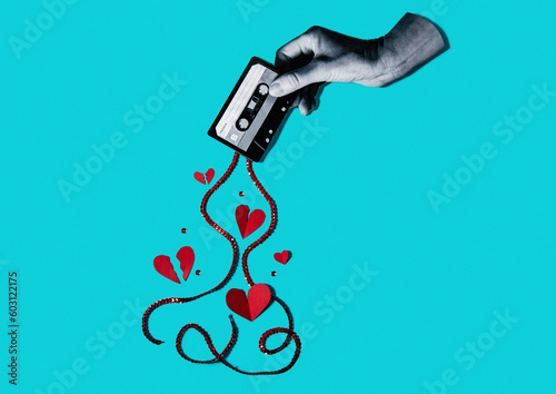 Heartbreak music collage
