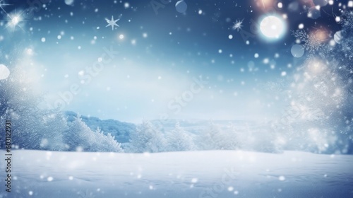 Beautiful hello winter background. Illustration AI Generative. © yganko