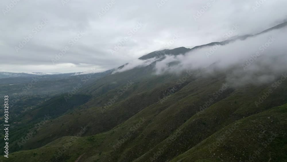 Clouds and mist surrounding mountains in Villa de Leyva, Colombia Clouds and mist surrounding mountains in Villa de Leyva, Colombia