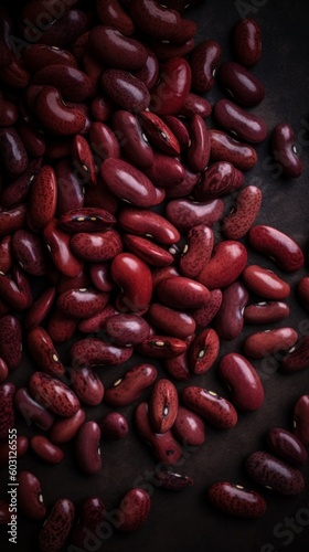 Organic Kidney Beans Legumes Photorealistic Vertical Background. Plant-based Protein, Vegetarian Food. Ai Generated Lifelike Background with Healthy Vegan Kidney Beans Legumes. Generative AI