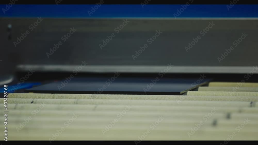 The glass goes into the machine on rollers and goes through the tempering process The glass goes into the machine on rollers and goes through the tempering process