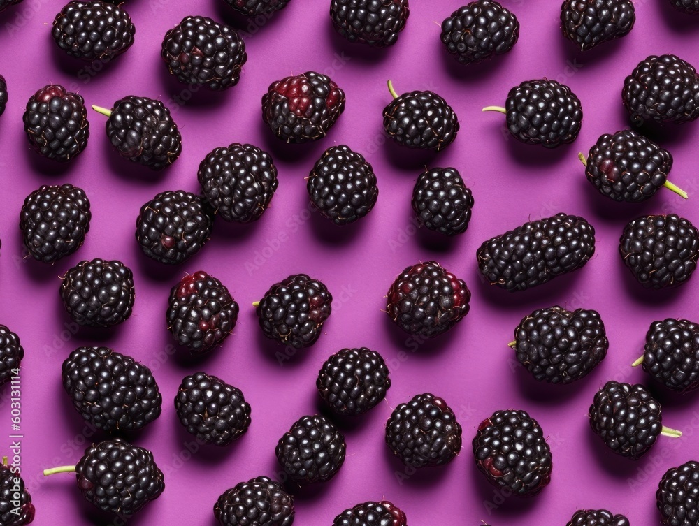 Boysenberries background as seamless tile (generative AI) Boysenberries background as seamless tile (generative AI)
