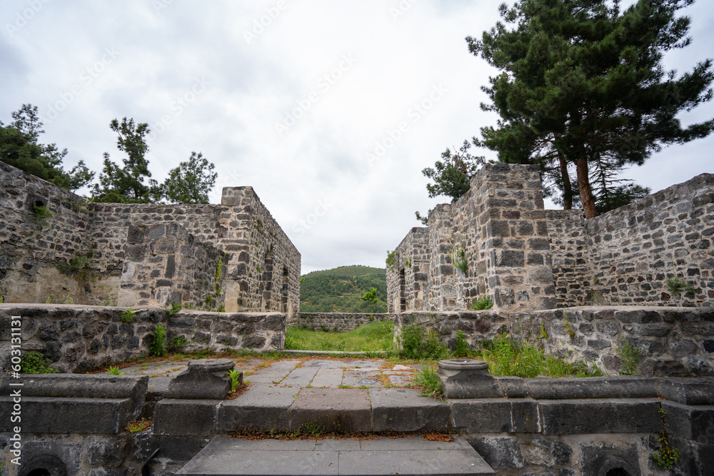 Ruins of Niksar Castle in Tokat.