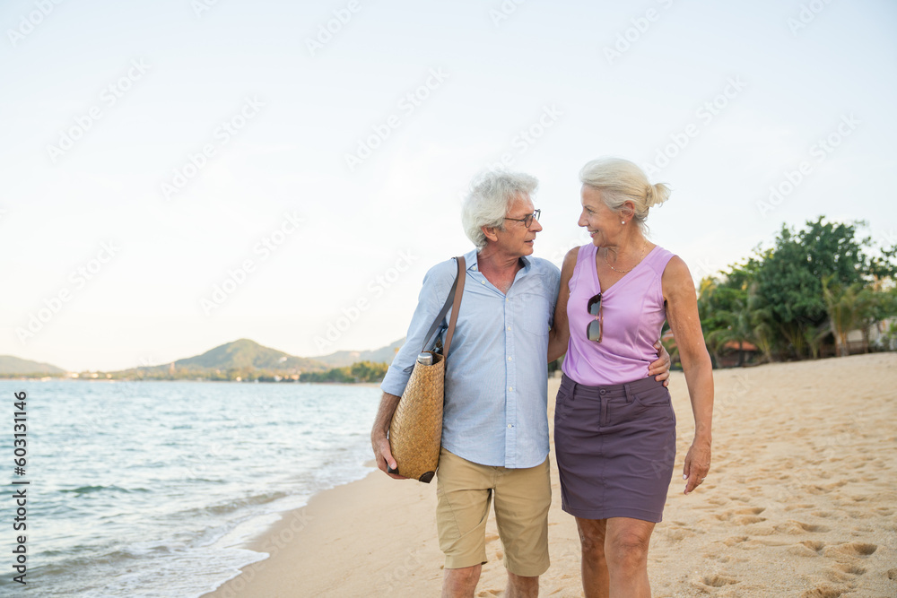 Senior Couple Having A Walk In The Beach Senior Couple Having A Walk In The Beach