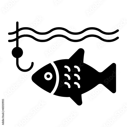 Fishing Glyph Icon