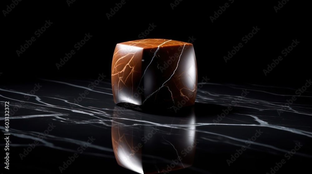 handmade sweets on black marble. high art .luxury. Generative AI handmade sweets on black marble. high art .luxury. Generative AI