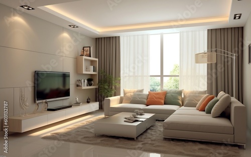 Living Room Interior design concept © fysaladobe
