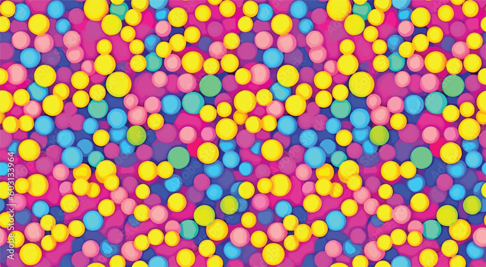 seamless pattern of colorful balls