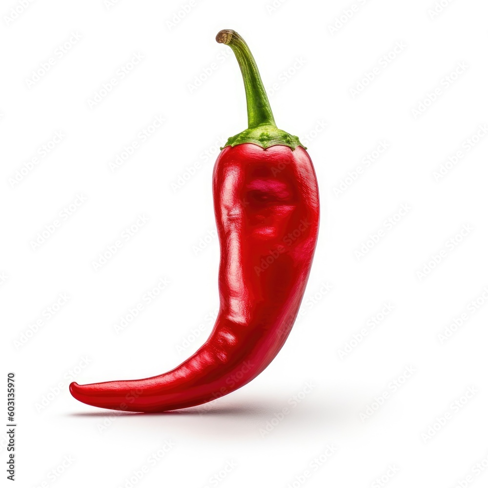 Chili Pepper isolated on white background (generative AI) Chili Pepper isolated on white background (generative AI)