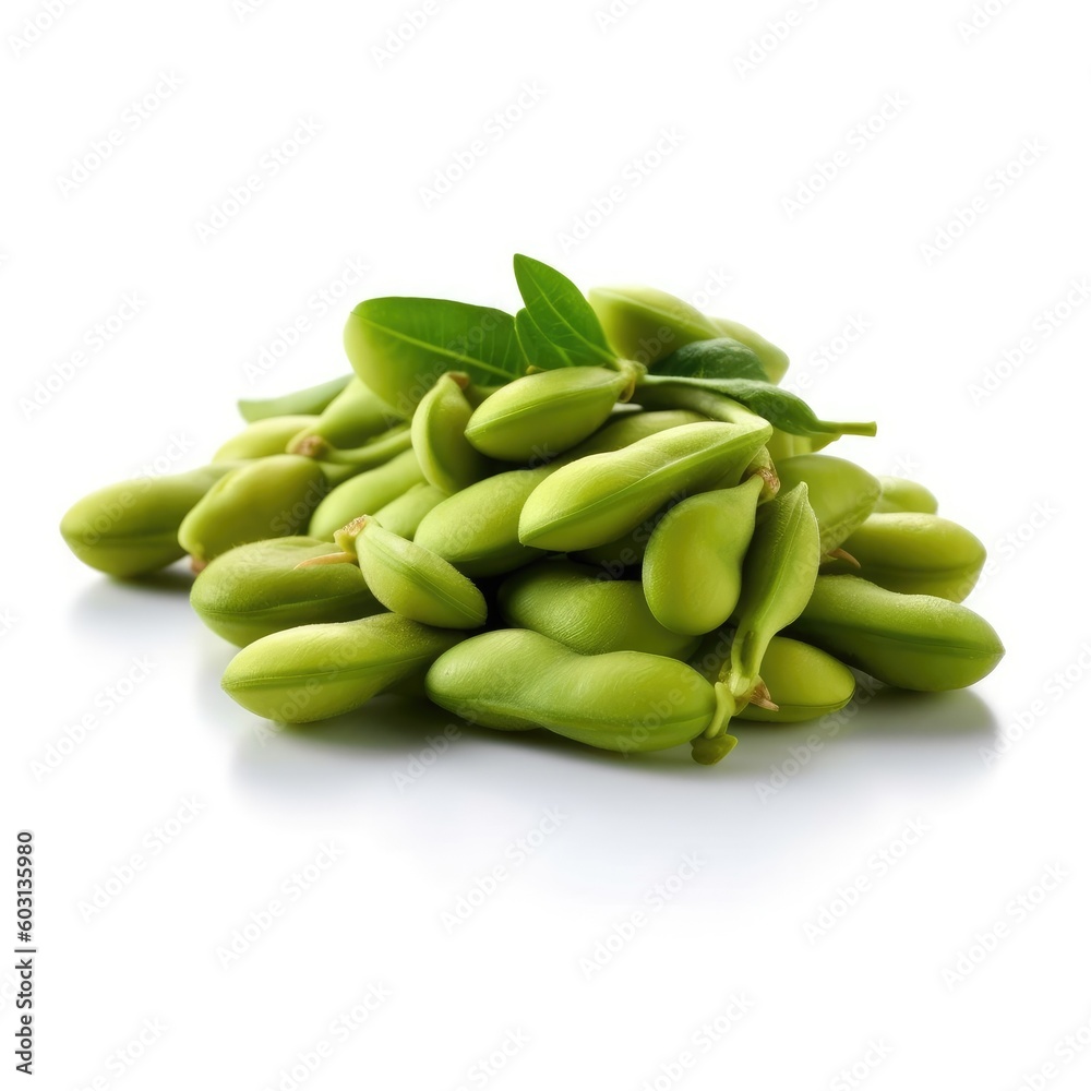Fava Beans isolated on white background (generative AI) Fava Beans isolated on white background (generative AI)