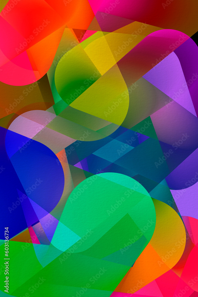 A Bright Colourful Curved Abstract Design A Bright Colourful Curved Abstract Design