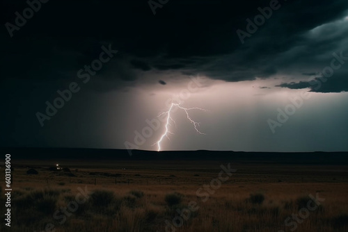 A flash of lightning illuminates the clouds, a reminder of nature's power Generative AI