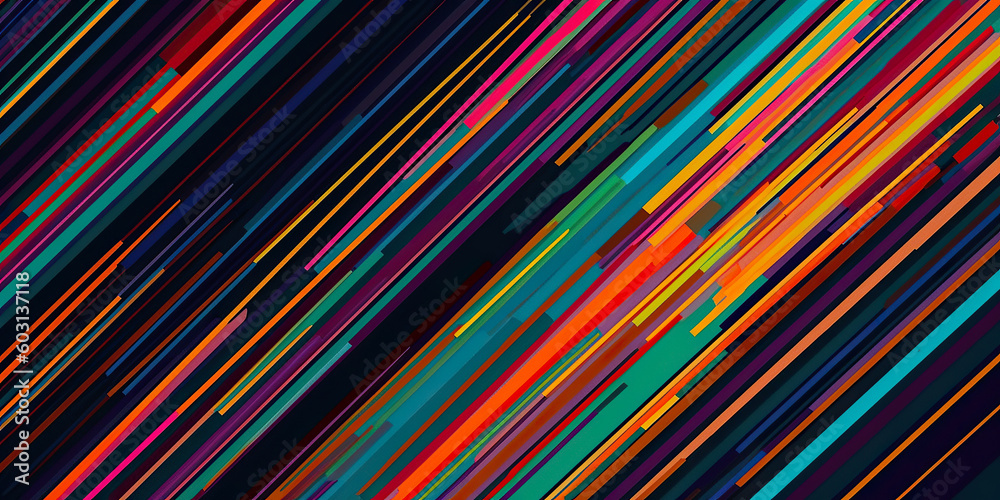 abstract linear background with colorful lines, Generative AI abstract linear background with colorful lines, Generative AI