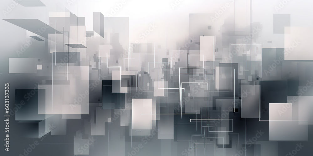 a digital abstract background of squares, in the style of haunting structures, light silver and dark navy, cityscape abstraction, precisionist lines and shapes, busy compositions, Generative AI a digital abstract background of squares, in the style of haunting structures, light silver and dark navy, cityscape abstraction, precisionist lines and shapes, busy compositions, Generative AI