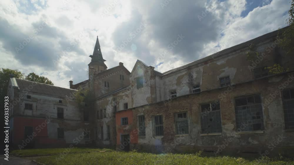 Exterior of the old abandoned psychiatric hospital. Allenberg. Koenigsberg Exterior of the old abandoned psychiatric hospital. Allenberg. Koenigsberg