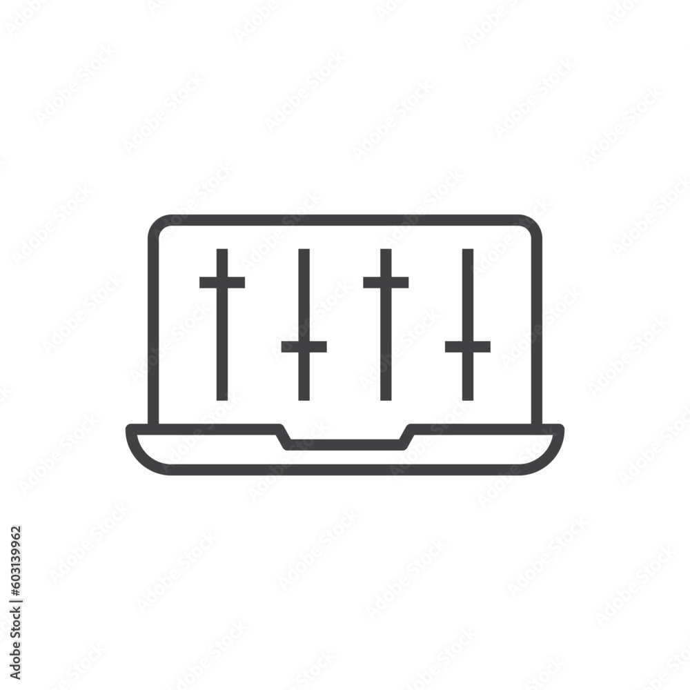Panel Settings Icon - Equalizer Options Icon Panel Settings Icon - Equalizer Options Icon