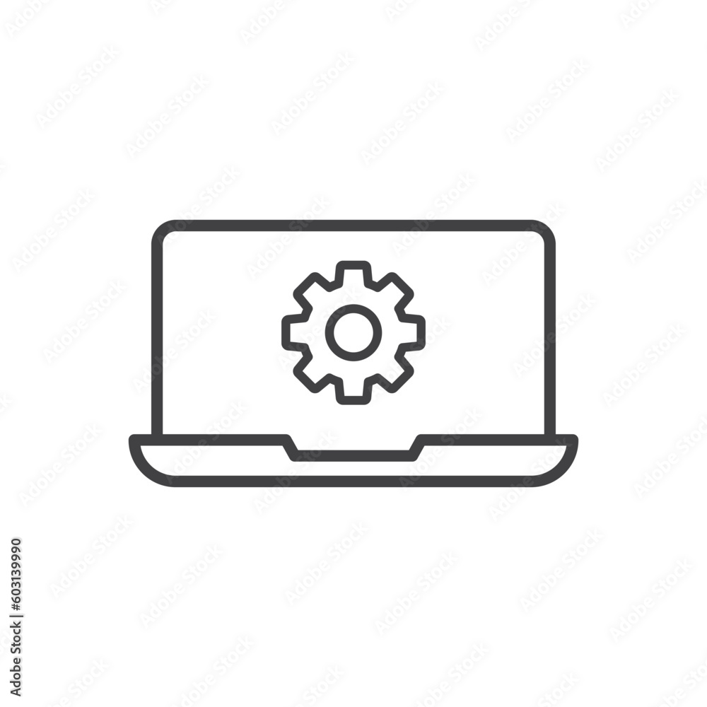 Laptop Setting Icon Laptop Setting Icon