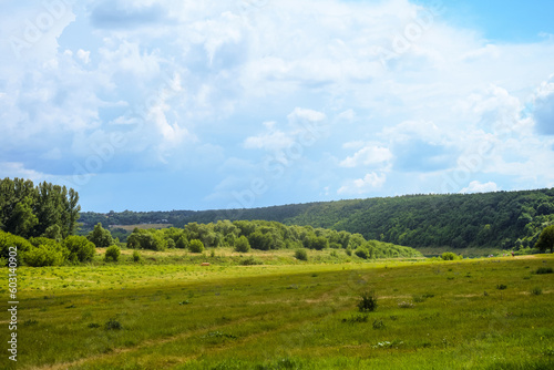 Green valley of the Don River near the village of Kamenka  Lipetsk region