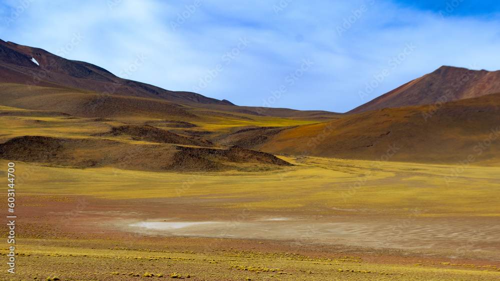 Paisaje del desierto de Atacama en el norte de Chile