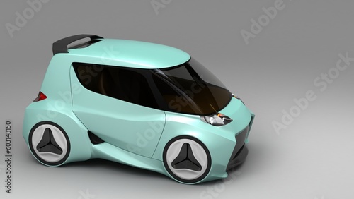 futuristic micro car design, electric city car, fantasy vehicle