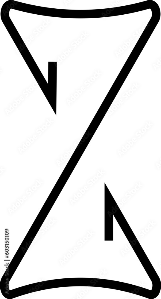 Strzałka logo podwójna strzałka - obrazy, fototapety, plakaty 