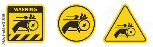 Hand Entanglement With Belt Drive Label Sign On White Background