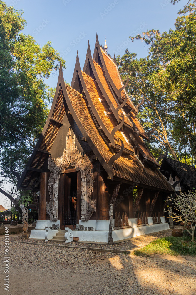 Temple in the Baan Dam Museum (Black House) in Chiang Rai province, Thailand Temple in the Baan Dam Museum (Black House) in Chiang Rai province, Thailand