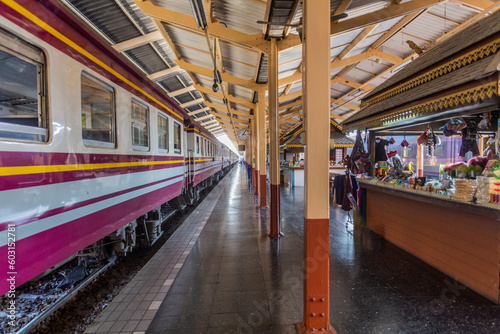 Platform of Chiang Mai train station, Thailand