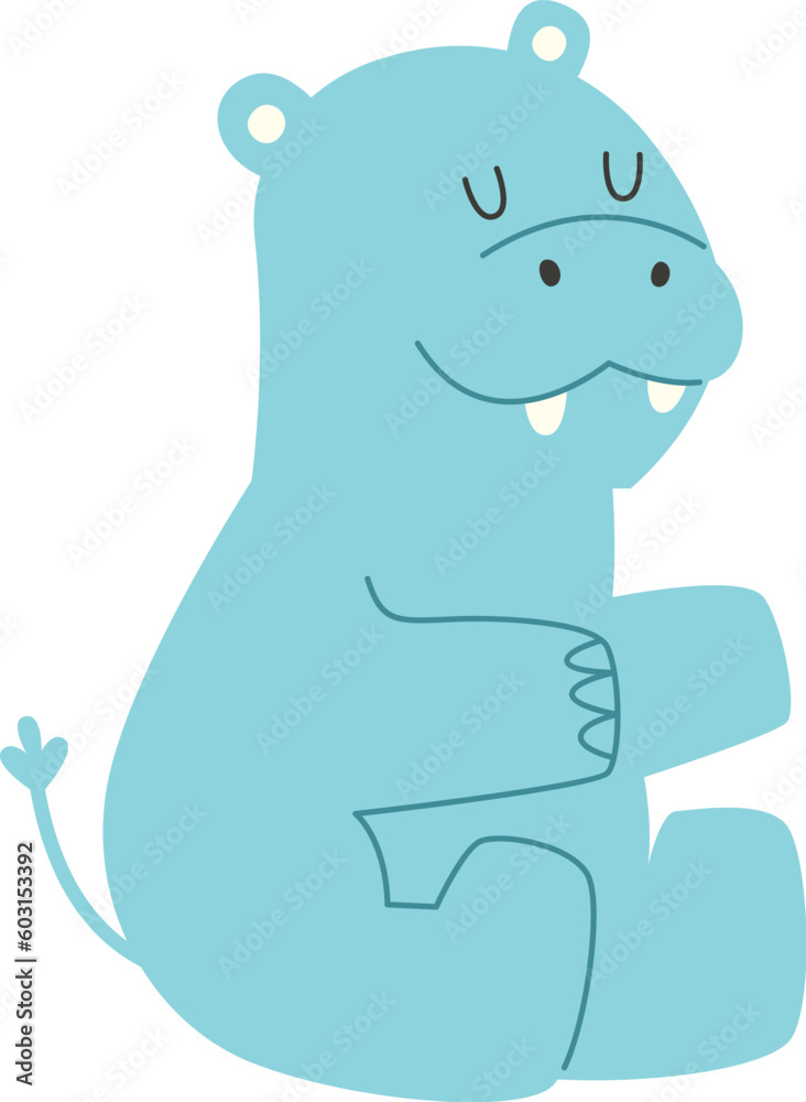Hand Drawn Hippo Hand Drawn Hippo