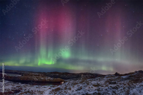 nothern ligths in norway, haugesund photo