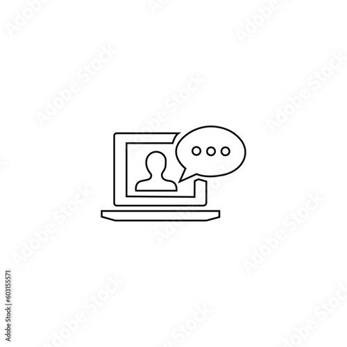 Online Training icon. Simple element illustration. Online training symbol design from eLearning collection. Usable on web and mobile