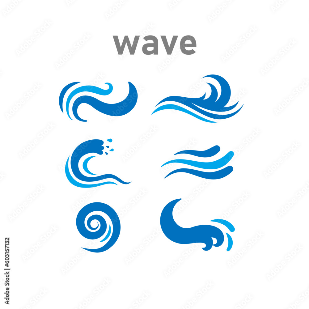 Water Design Elements. Can be used as icon, symbol and logo design template