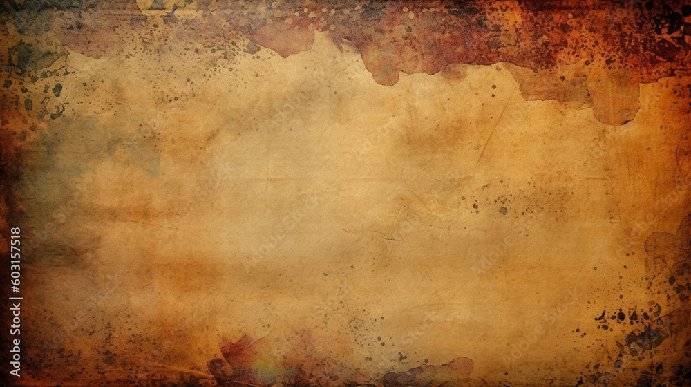 Worn paper background and ruined effect, old. Image generated by AI. Worn paper background and ruined effect, old. Image generated by AI.
