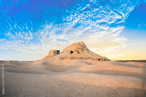 Beautiful view of the Gebel al-Mawta in Siwa Oasis, Egypt