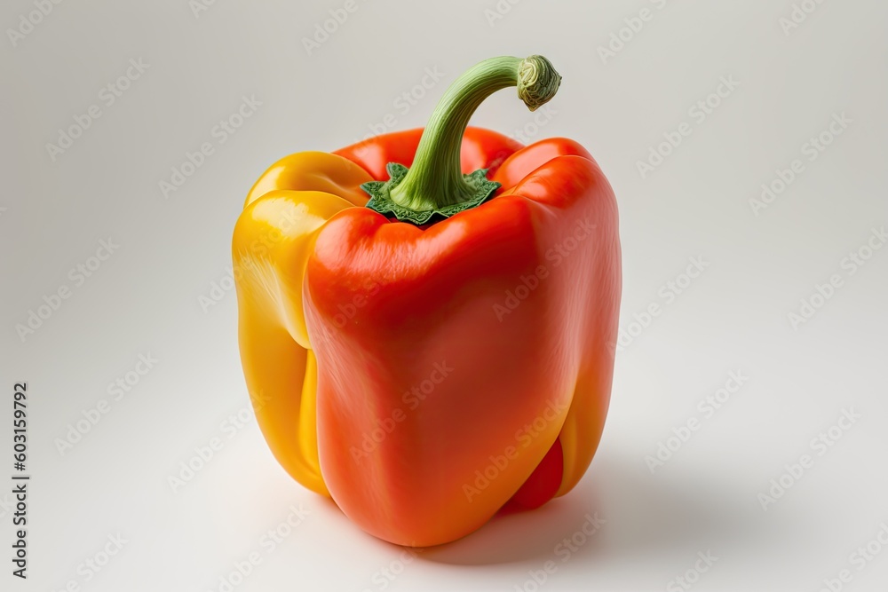 tasty yellow pepper on a white background tasty yellow pepper on a white background