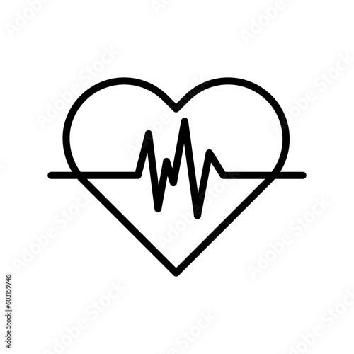Obraz na płótnie heart beat icon, heart beat simple vector icon