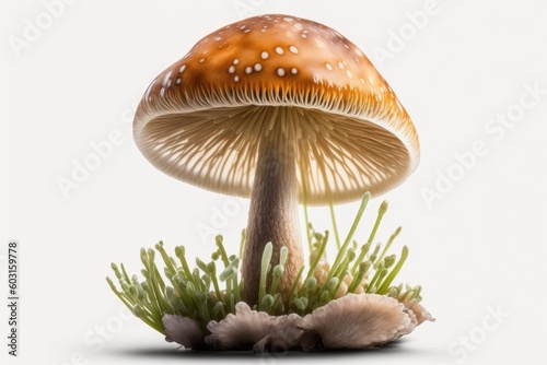 fresh mushroom on a white background