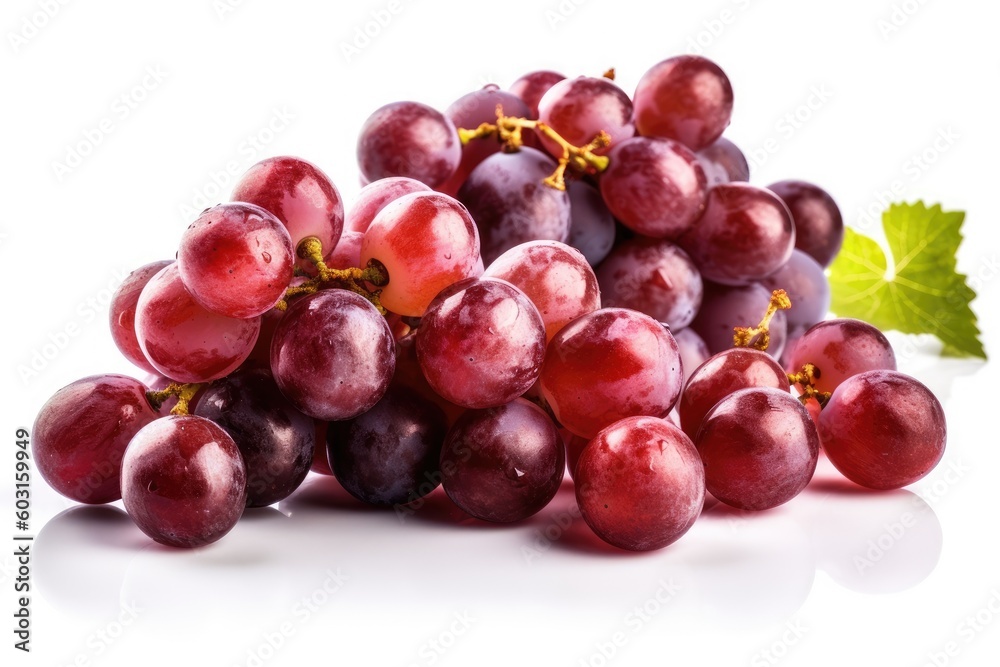 juicy purple grapes on a white background juicy purple grapes on a white background