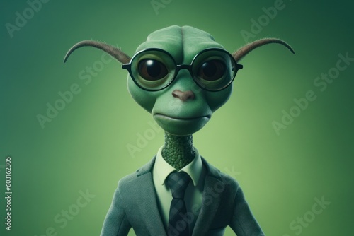 Anthropomorphic ant dressed in a suit like a businessman. Business Concept. AI generated, human enhanced © top images