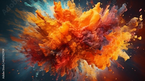 explosive abstract background/ Made by generative AI.