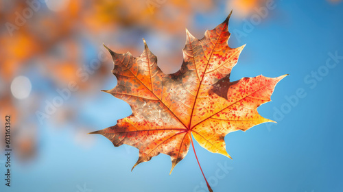 autumn maple leaf background blur soft focus 