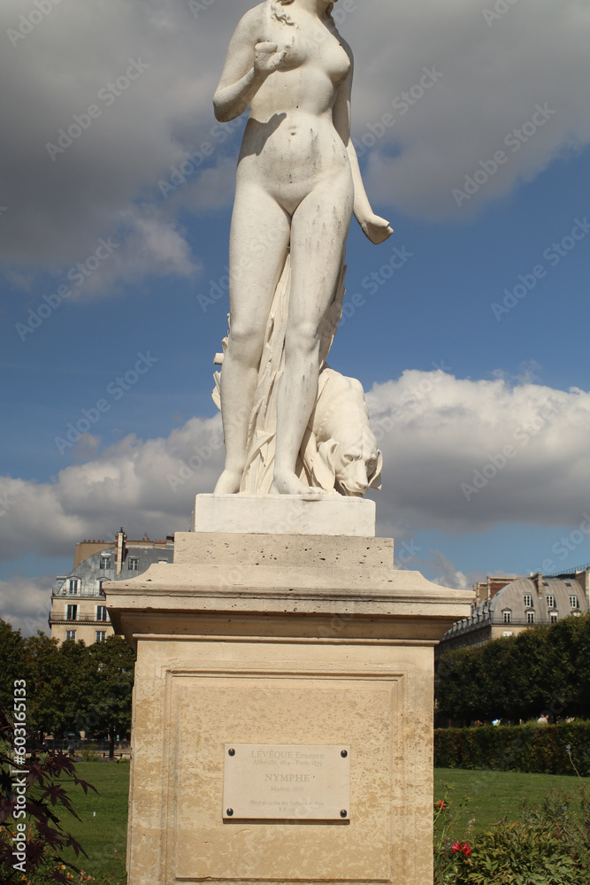 female statue in the Garden of the Tuileries